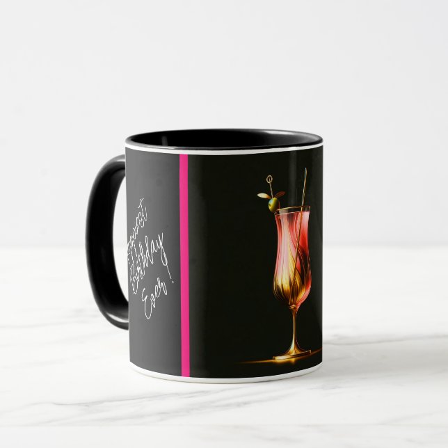 Party Time Neon Modernes Personalisiert Tasse (Vorderseite Links)