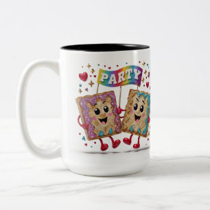 Party Time Toaster Pastries Zweifarbige Tasse