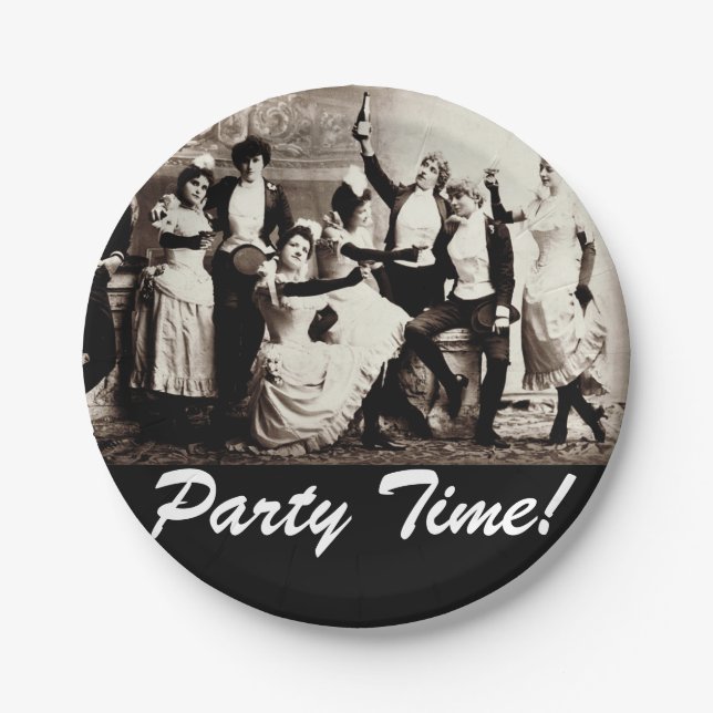 Party Time Women feiern Paper Teller (Vorderseite)