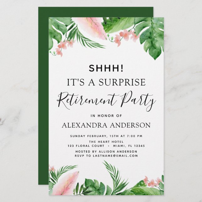 Party Tropischer Pensionsfonds für Unternehmen (Vorne/Hinten)