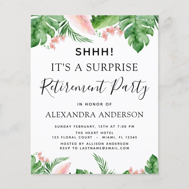 Party Tropischer Pensionsfonds für Unternehmen Flyer (Vorne)