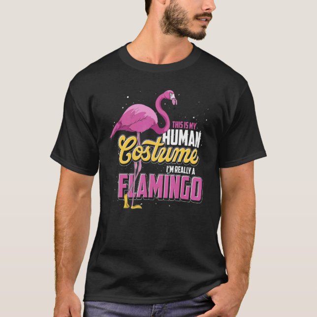 Party Tropisches Tier Flamingo T-Shirt (Vorderseite)