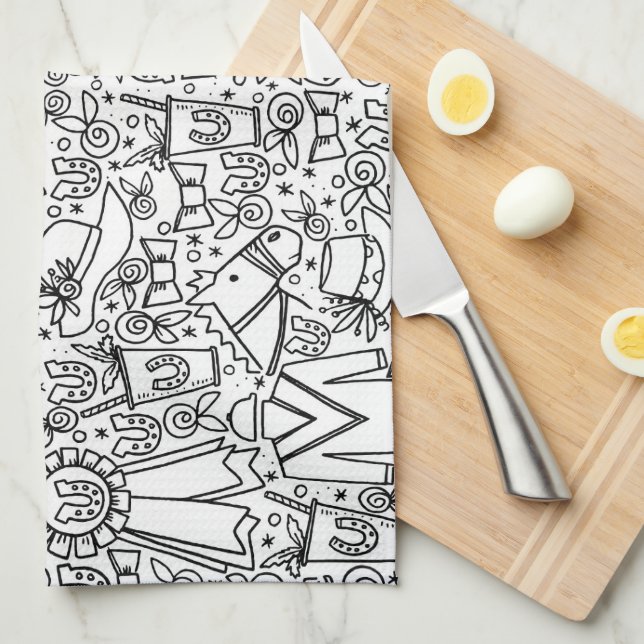 Party-Tücher Kentuckys Derby Geschirrtuch (Viertel Falte)