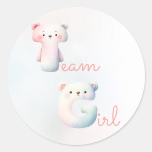 Party über das farbenfrohe Geschlecht von Jungen o Runder Aufkleber