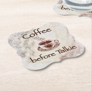 Party Untersetzer Papierkorb Set Kaffee