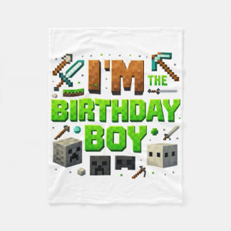 Party-Video-Gamer-Pixel-Nummer Ich bin der Geburts Fleecedecke