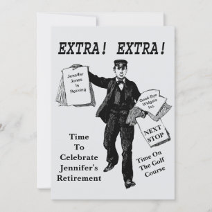 Party Vintage Zeitung Extra extra Einladung