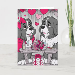Party von 2 (Innen leer). Newfy Liebe Feiertagskarte