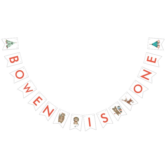 Party von Waldtieren Bannern von Pennant Wimpelkette (Alle)