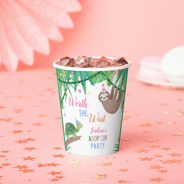Party Warte Adoption Pappbecher (Insitu)
