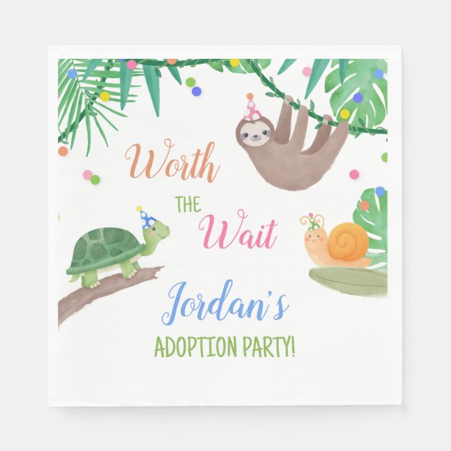 Party Warte Adoption Serviette (Vorderseite)