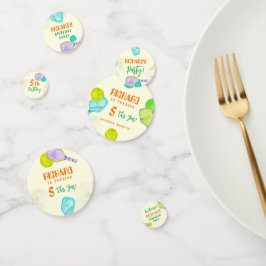 Party Wasserfarbe Pickleball Geburtstag Thema Konfetti