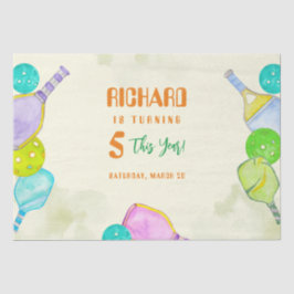 Party Wasserfarbe Pickleball Geburtstag Thema Seidenpapier