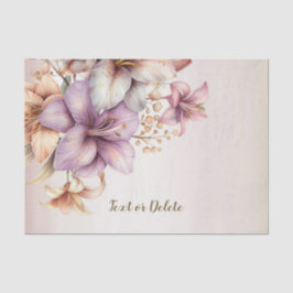 Party Watercolor Boho Pink Blume Elegant Stilvoll Seidenpapier