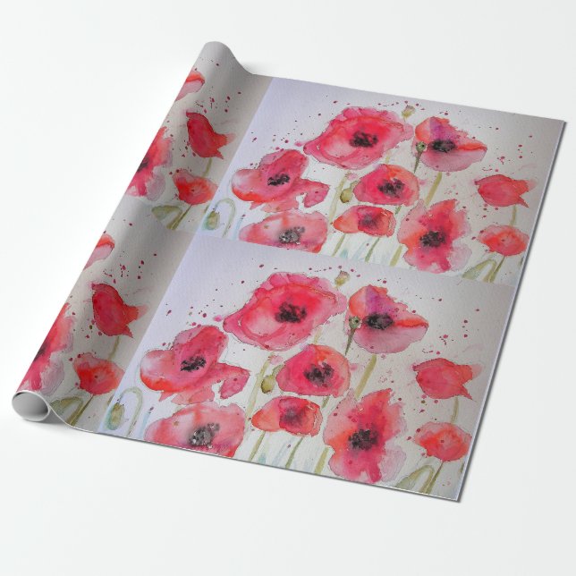 Party Watercolor Wrapping Paper Geschenkpapier (Ungerollt)