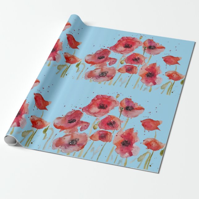 Party Watercolor Wrapping Paper Geschenkpapier (Ungerollt)