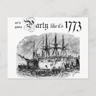 Party wie 1773 postkarte