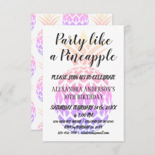 Party wie Ananas jedes Alter Einladung zum Geburts