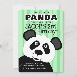 Party wie ein Panda Boy Girl Geburtstag in jedem A Einladung