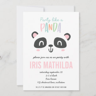 Party wie ein Panda leuchtend bunt Geburtstag