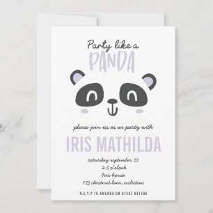 Party wie ein Panda leuchtend bunt Geburtstag