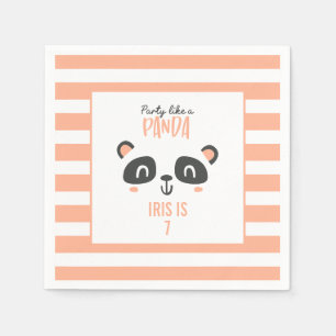 Party wie ein Panda leuchtend bunt Geburtstag Serviette