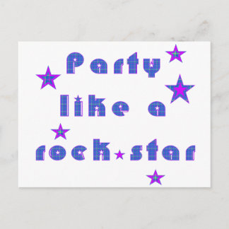 Party wie ein RockSTAR Postkarte