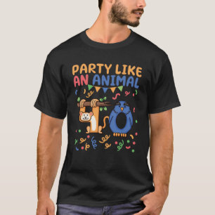 Party Wie ein Tier der lustige 40. Geburtstagskuke T-Shirt