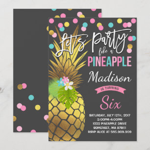 Party wie eine Ananas zum Geburtstag Einladung