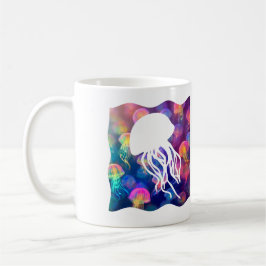 Party wie eine Qualle-Silhouette anpassbar Kaffeetasse