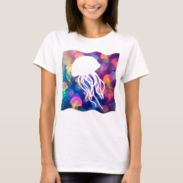 Party wie eine Qualle-Silhouette anpassbar T-Shirt