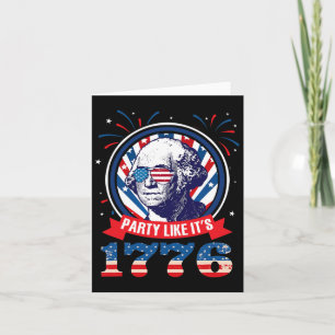 Party wie es ist 1776 4. Juli George Washington Karte