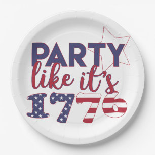 Party wie es ist 1776 - amerikanische pappteller