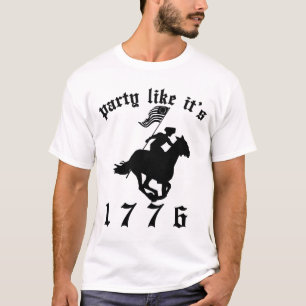Party wie es ist 1776 - Schwarzes T-Shirt