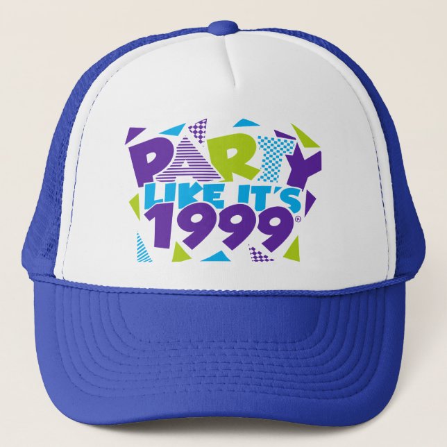 Party wie es ist 1999®™ Baseballmütze - Entwurf 01 Truckerkappe (Vorderseite)