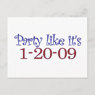 Party, wie es ist 1-20-2009 postkarte