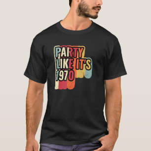 Party wie es ist Retro Vintag 70er Jahre essenziel T-Shirt