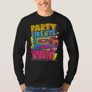 Party wie seine 1980 80er 90er Jahre Kostüm Retro T-Shirt