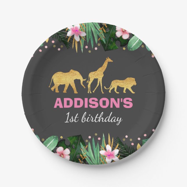 Party "Wild ein Party" Pappteller (Vorderseite)