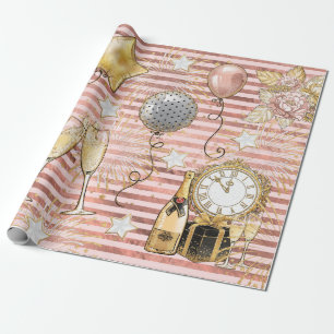 Party-Wrapping Paper für das neue Jahr Geschenkpapier