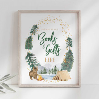 Party-Zeichen für Bücher und Geschenke Poster