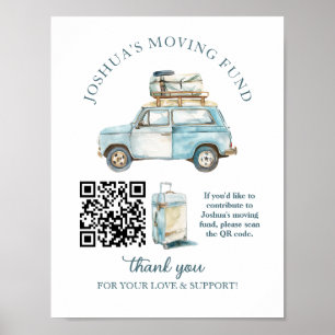 Party-Zeichen für den Umzug des Fonds Poster