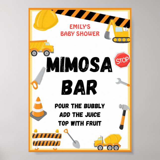 Party-Zeichen, Geburtstag, Babydusche Poster (Vorne)