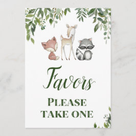 Party-Zeichen von Woodland - Favoritenzeichen 12x1 Einladung