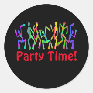 Party Zeit! Aufkleber für Disco-Tänzer