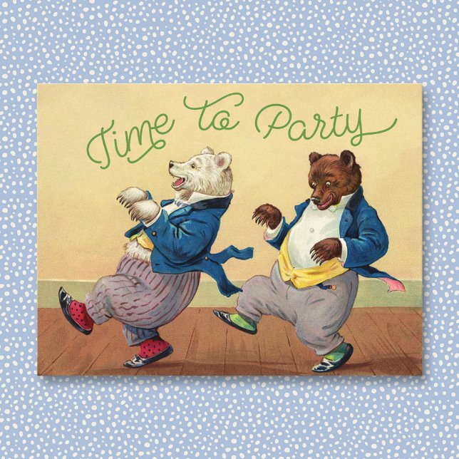 Party-Zeit-Bären Postkarte (Von Creator hochgeladen)