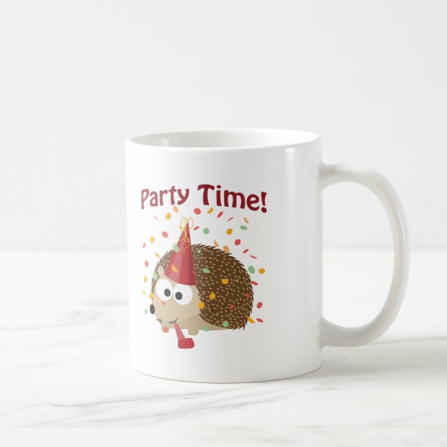 Party Zeit! Confetti Igel Kaffeetasse (Rechts)