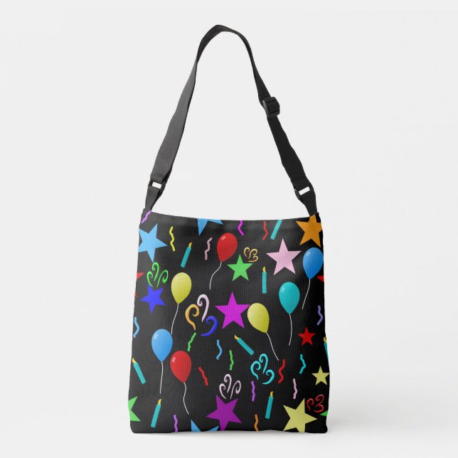 Party Zeit, festliche Gestaltung, Crossbody Bag Tragetaschen Mit Langen Trägern (Rückseite)