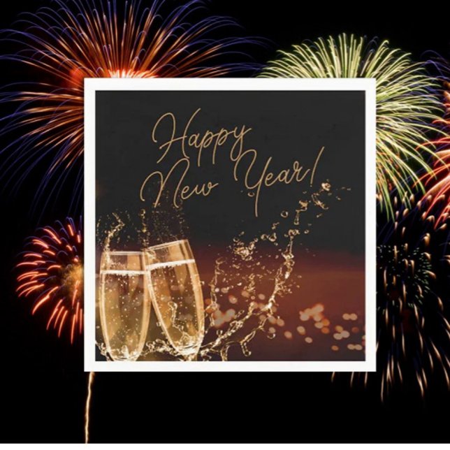 Party-Zeit! Happy New Year Napkins Serviette (Von Creator hochgeladen)