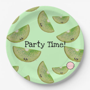 Party Zeit! Kawaii Kiwi Paper Tellers Pappteller